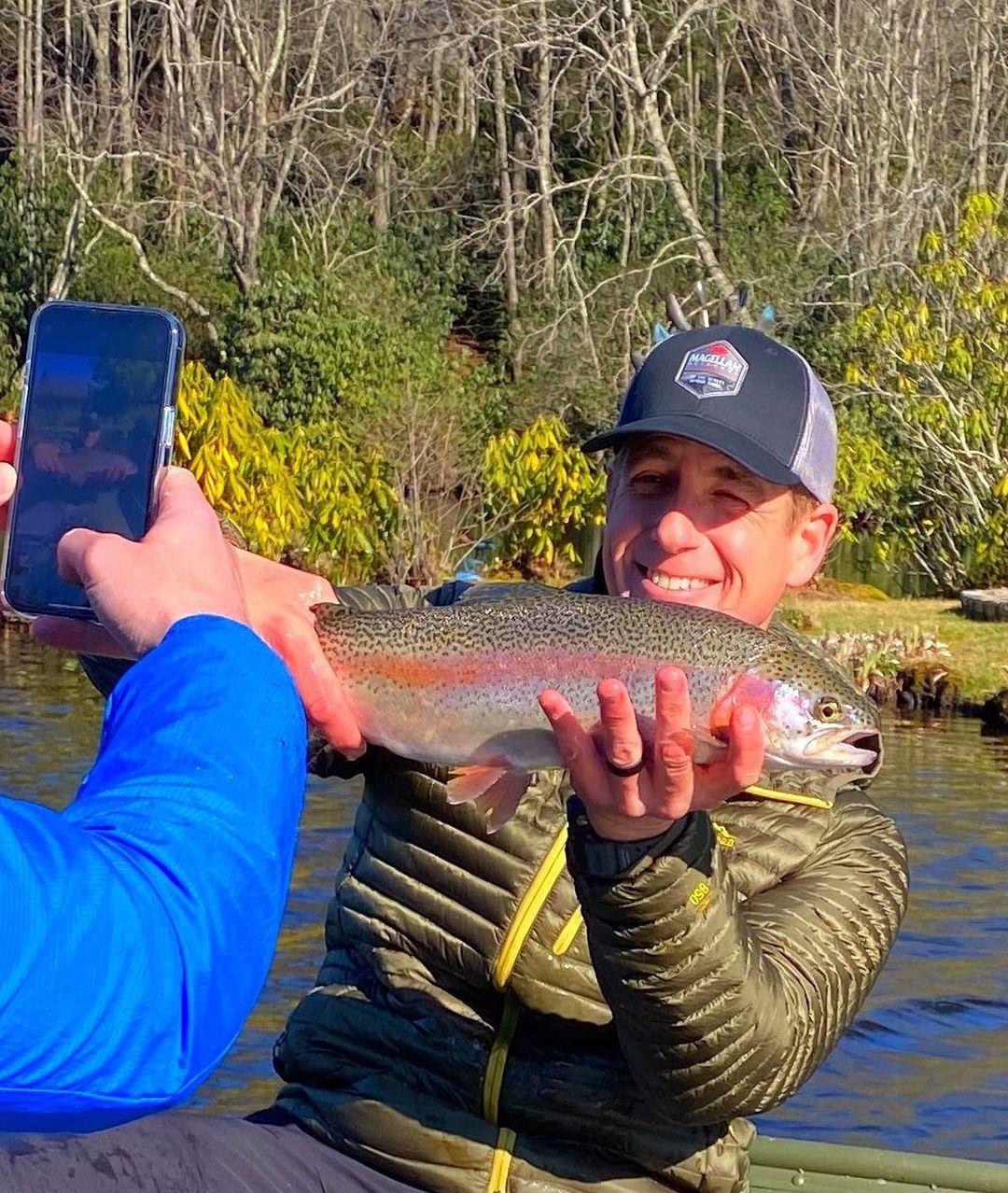 Taking a video for Instagram &#127907;reels&#127907;

#DYK: #HighlandsNC has six rivers and 107 miles of trout waters — making it the perfect destination for a weekend fishing trip!

&#128248;: @reynoldswolf