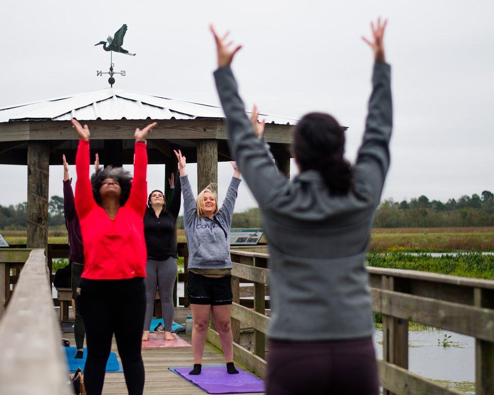 After a long week, this yoga class could start your weekend off right. This class is every Saturday at Cattail Marsh at 9:30am until August 26th. Join if you're new to yoga, or if you're experienced. #cattailmarsh #cattailmarshyoga #yogaclass #yoga #beaumonttx #visitbmt #beaumont #outdoors #relax☀️