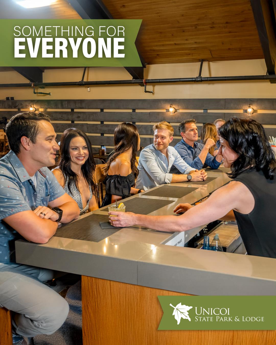 Share some laughs – and some drinks – at Smith Creek Tavern when staying at Unicoi State Park & Lodge with friends.

#unicoistatepark #exploregeorgia #northgeorgia #stateparks #helenga