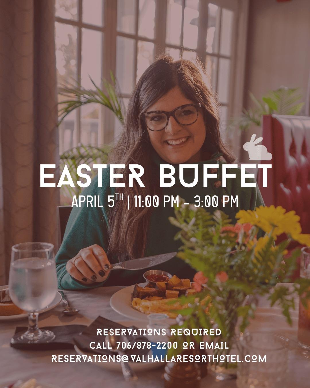 Easter Sunday feels a little brighter in the mountains. 

Join us April 5th for a spring‑forward buffet from 11:00 AM to 3:00 PM., filled with fresh flavors, holiday favorites, and time to simply enjoy the day.

Reserve your table and celebrate with us.