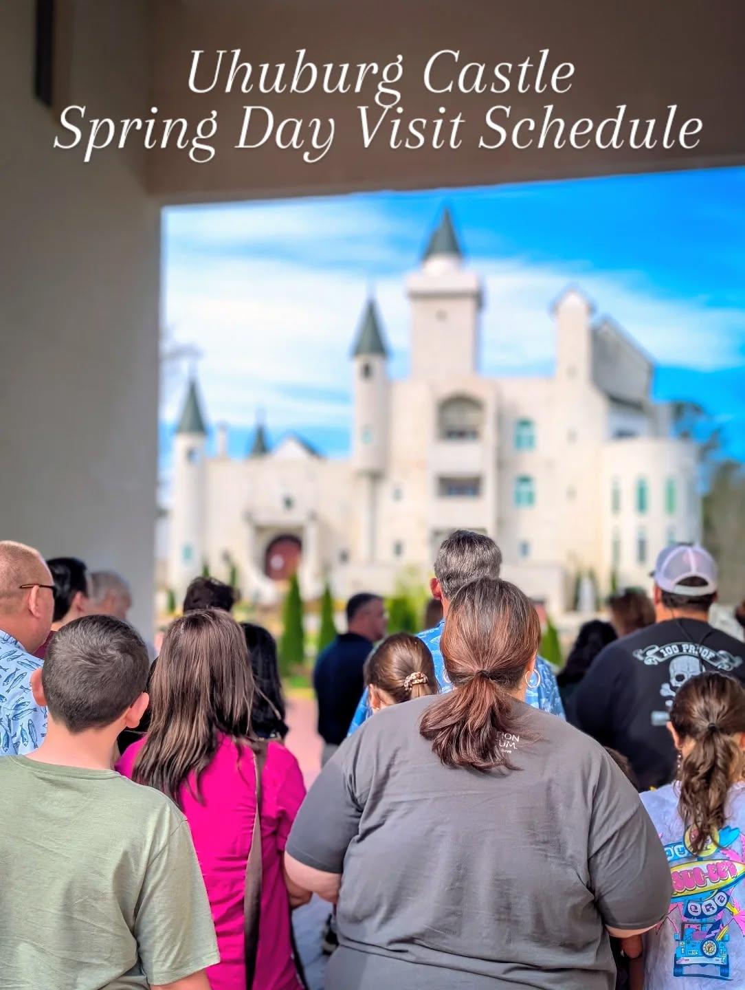 Experience Uhuburg Castle on a Day Visit! With two and a half acres of courtyard grounds and features focused on philosophy, nature, food production and celebration, Uhuburg has something for everyone! 

Tickets are currently available through the end of July:
Saturdays: 10-3:00pm (entrance closes at 2:00!)
Sundays beginning April 12: 11-3:00 (entrance closes at 2:00!)

FAQs
- Tickets can be purchased on site, but advanced ticketing is recommended for quick check-in and web connectivity. 
- The castle structures can not be seen from the road, and seeing the castle structures are exactly what Day Visits are for. (Drive-by is not an option)
- Strollers are welcome
- No pets
- Grounds and partially accessible 
- Guided tour offerings and the Lookout Tower are included in ticket purchase ~ Guests are encouraged to join the two tour offerings and explore on their own to fully experience Uhuburg! 

#HelenGA #Castle #NorthGeorgia #travelinspiration #SpringGarden
