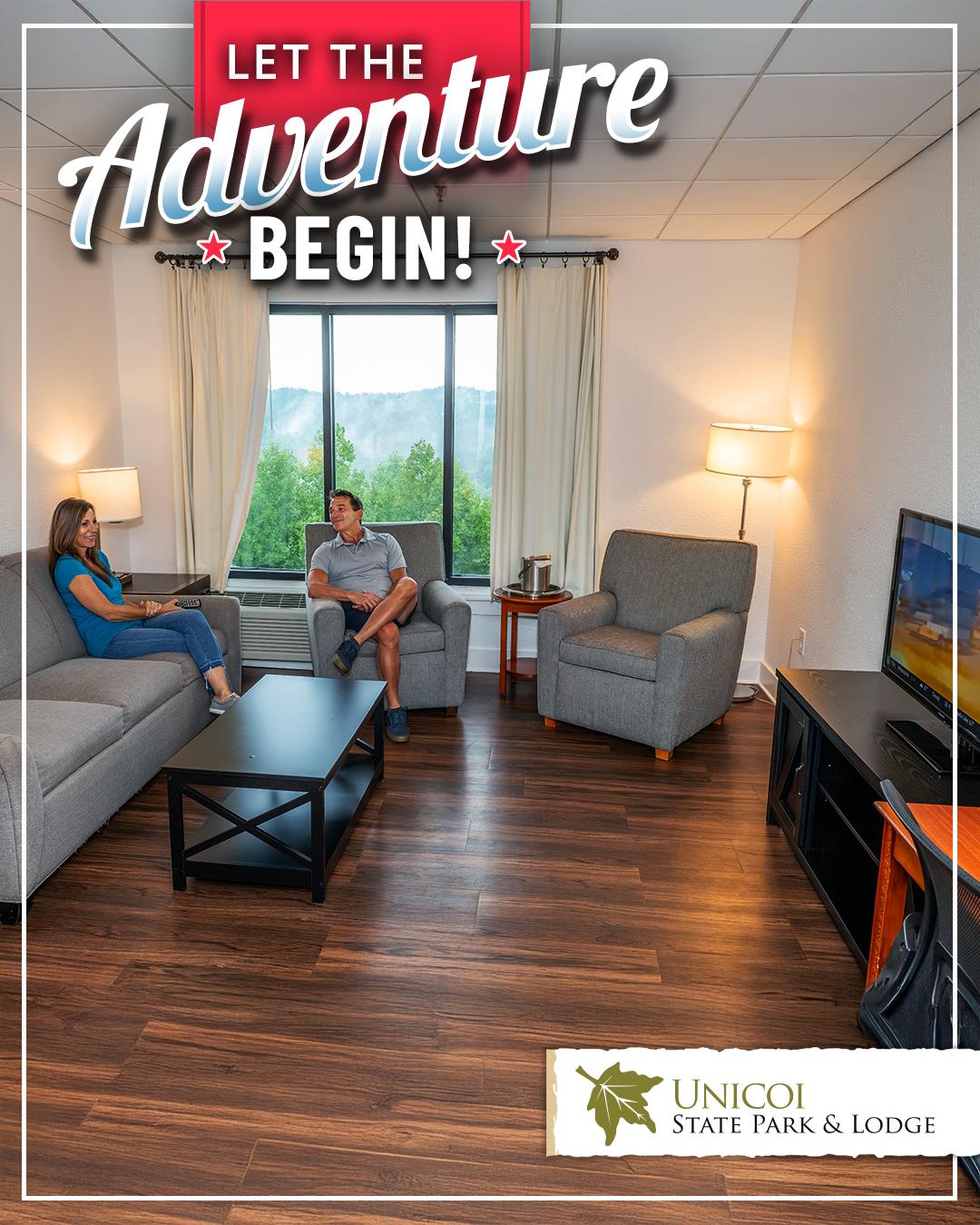 Relaxation starts the moment you drive through the front entrance. Find comfort in our lodge rooms, suites and cabins at Unicoi State Park & Lodge.