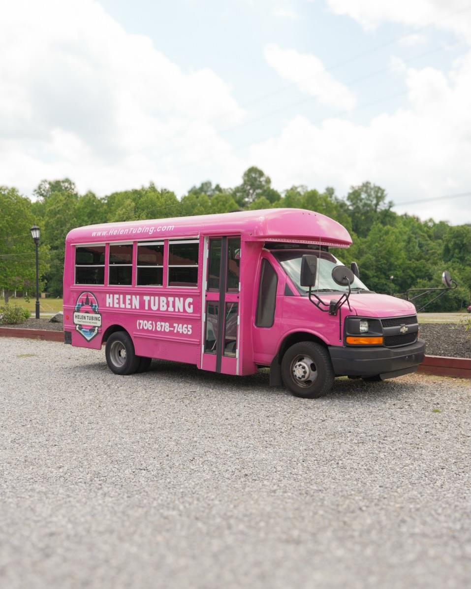 Rumor has it, if you see a pink bus, it’s good luck... 🤞

Come float with us tomorrow, 9 AM - 5 PM! #PinkTubeCrew

#helen #rivertubing #helenga #georgia summer