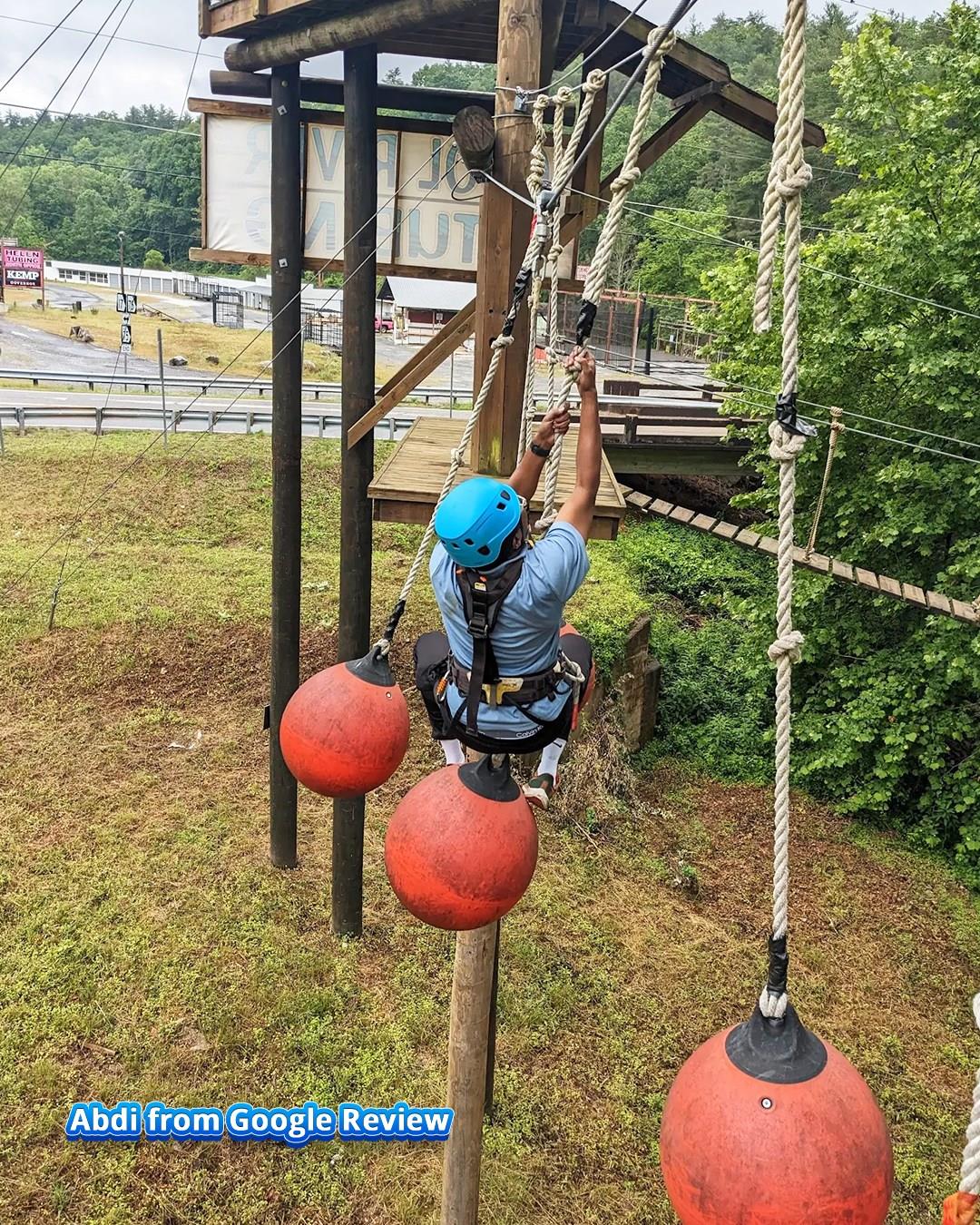 "Had a blast doing the big adventure course, zip over the Chattahoochee, the wall climb and they gave us a free pass on an extreme adventure course. The staff were super friendly and helpful. The place was also easy to find."

💬 Review credit from Abdi on Google Review

So glad you loved the adventure course and soaring over the Chattahoochee River. We can’t wait for your next visit! 🌊
 
#customerreview 
#headwatercafe 
#aerialpark 
#HelenGA 
#Bestinhelen