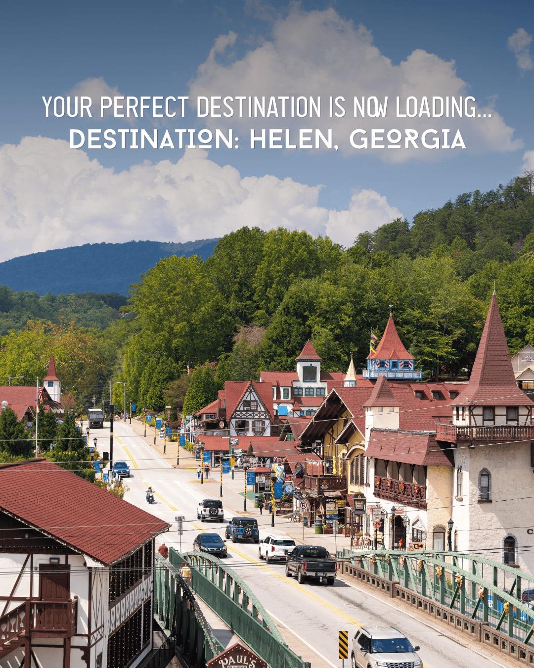 Now loading: your next great escape. 

Helen’s alpine streets and Valhalla’s mountaintop serenity are ready the moment you book, coming together in a getaway that loads smoother than your Wi‑Fi ever could.

Happy National Travel & Tourism Week. Tap the link in bio to start planning your stay.