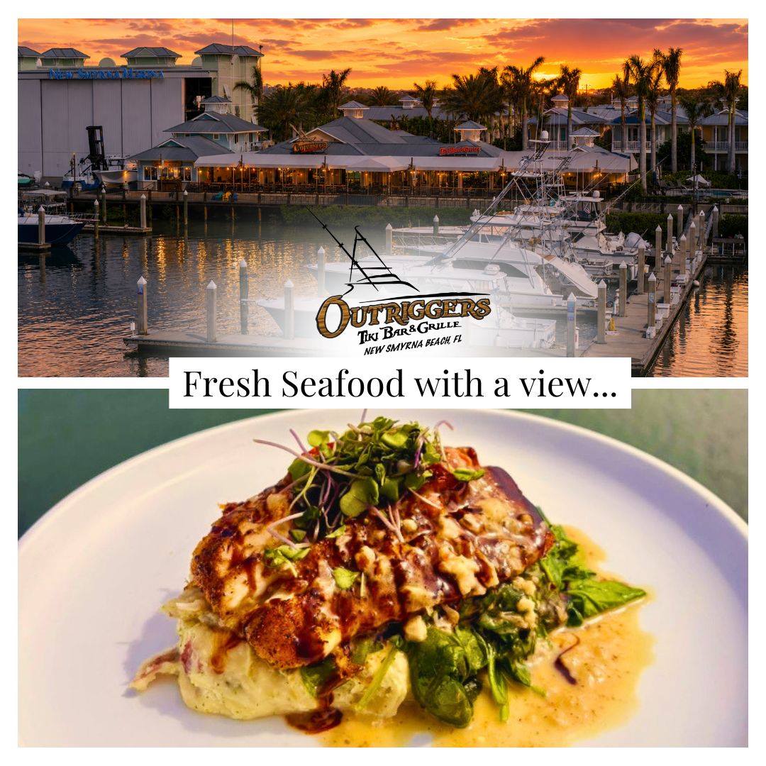 Fresh seafood tastes even better with a view like this. 🌅 From beautifully prepared dishes to sunsets over the marina, dinner at Outriggers is about more than what’s on the plate—it’s the whole experience.

Come hungry. Stay for the view.

Fresh seafood. Waterfront dining. Only at the Rigg.

#Outriggers #OutriggersNSB #NewSmyrnaBeach #NSB #WaterfrontDining #FreshSeafood #NSBEats #FloridaDining #AtTheRigg