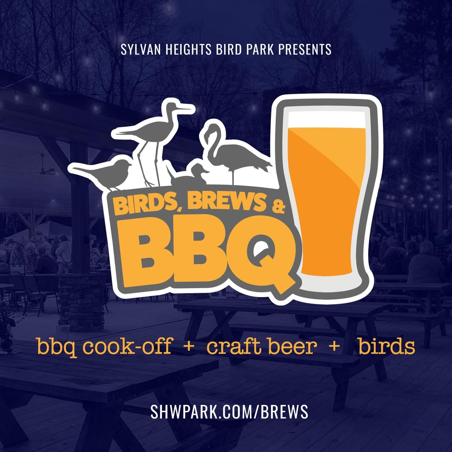 Coming Soon:  Birds, Brews, & BBQ returns at @sylvanheights_birdpark on March 18 🦆 🍺 🥩
🎟️ Get tix: Link in bio
.
#DiscoverHalifaxNC #VisitNC #VisitHalifaxNC #BirdsBrewBBQ