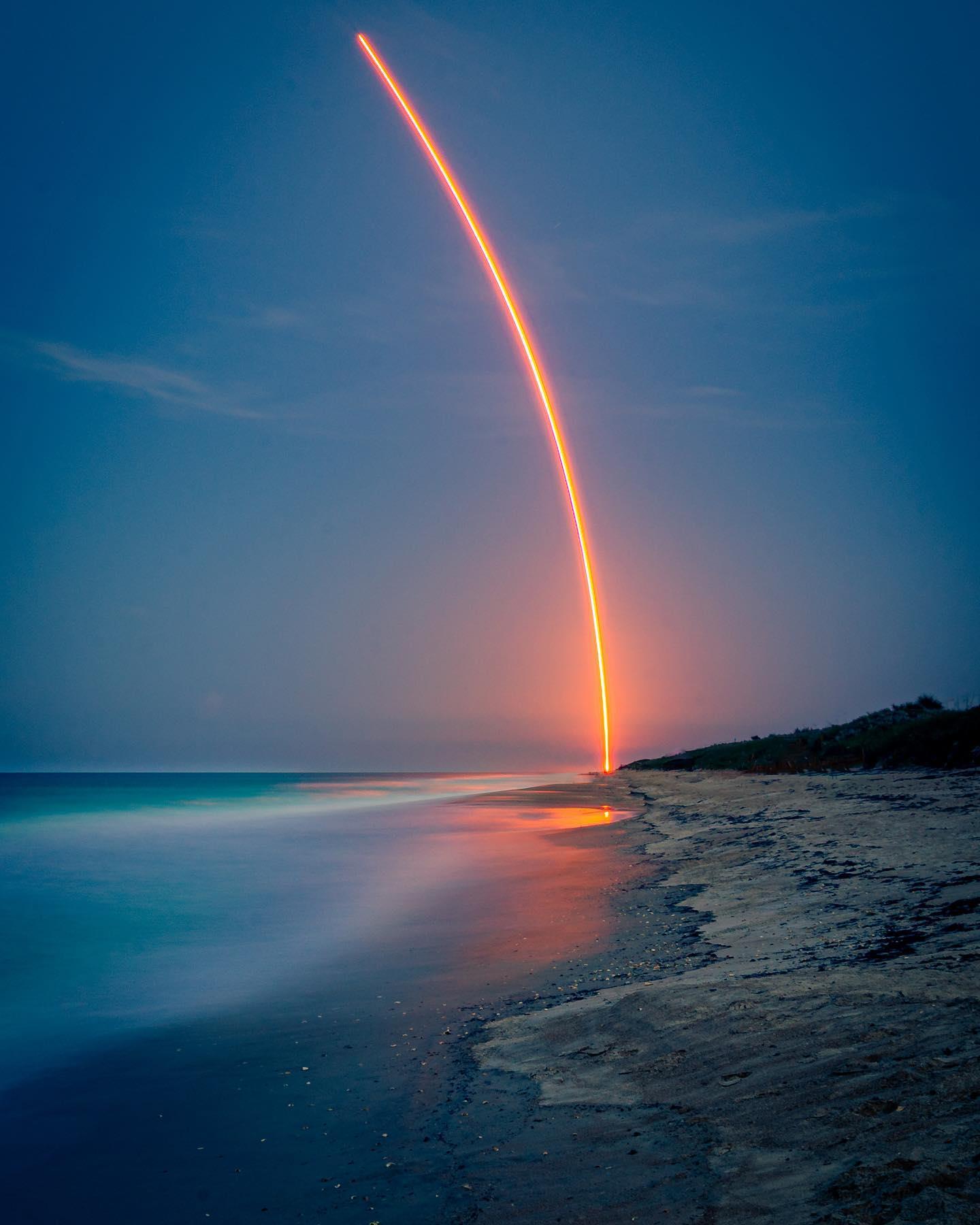 Lift off! It’s been a while since I’ve posted, but I dusted off my gear for a shot of the Falcon 9 launch of Dragon tonight. Not the best conditions for a super unique shot, but it was good to get back out there!