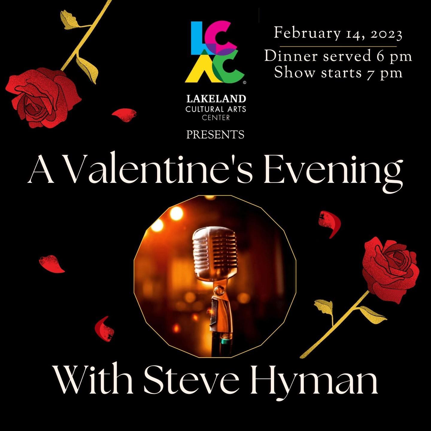 Make it a Valentine's Day to remember at @lakelandcac
Enjoy dinner and a show with beloved singer, Steve Hyman
Get tix: Link in bio
.
#DiscoverHalifaxNC #VisitNC #ValentinesDayPlans #VisitHalifaxNC