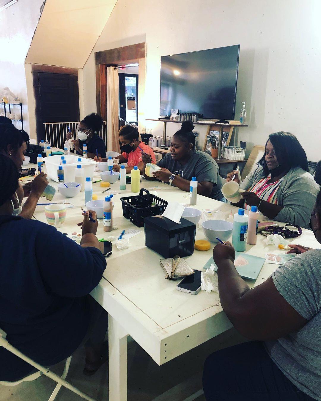 Looking for a creative group outing? "Paint Your Own Pottery" at Halifax Studios! 
🖌️ Learn more: Link in bio
.
📷: @halifaxstudios
#DiscoverHalifaxNC #VisitNC