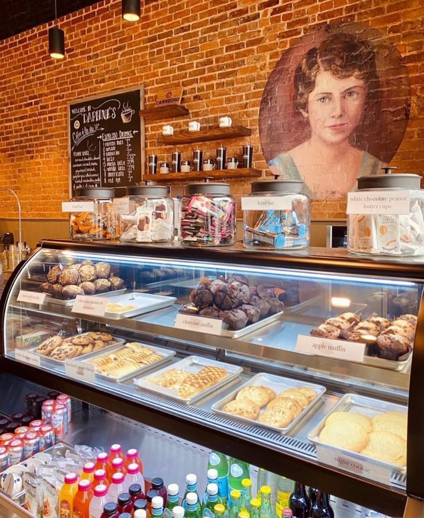 On this Mother's Day, we remember & honor all the Moms & Mother figures out there including Littleton matriarch & artist Daphne Fitts ☕ 
@daphnescoffeeshop represents the kindness and love Daphne had for the Littleton community (and how much she enjoyed her coffee) 💙 
.
📷 DaphnesCoffeeShopNC/FB
#DiscoverHalifaxNC #VisitNC #VisitHalifaxNC