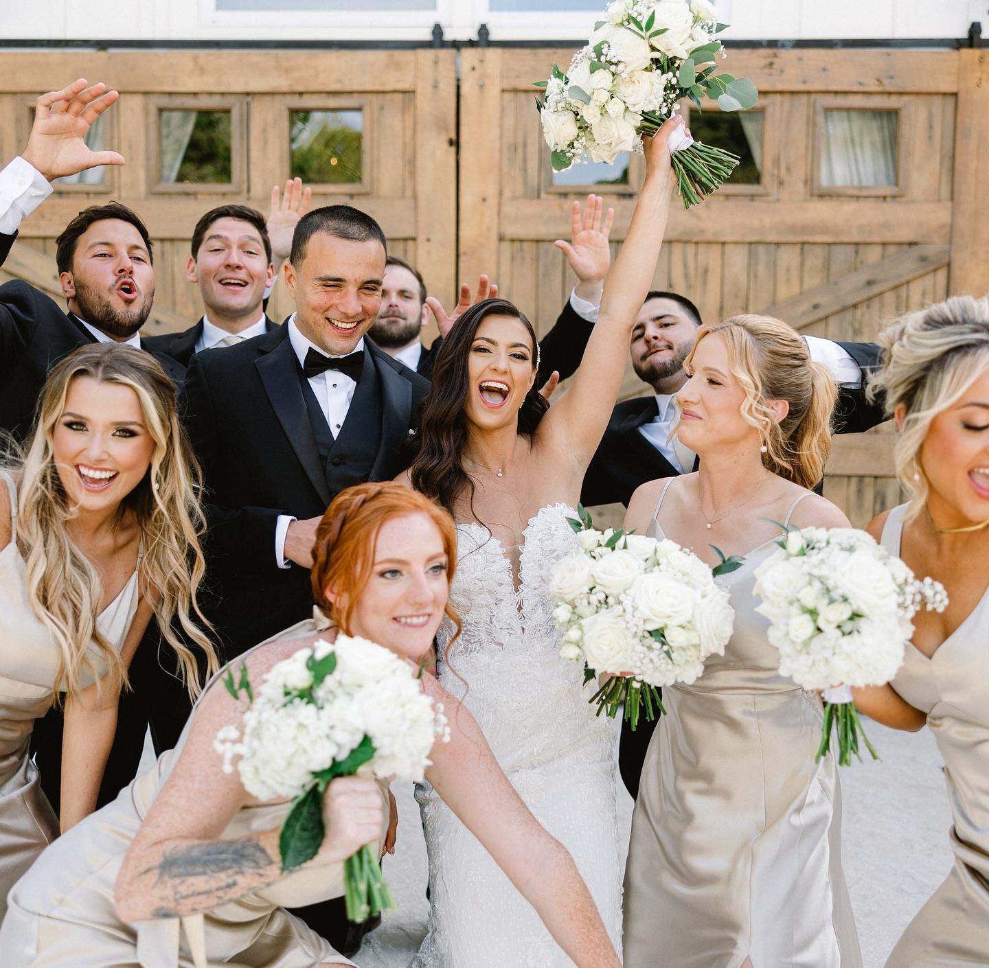 Reminiscing on the fun we had with this crew at Nina + Tony’s wedding! ✨