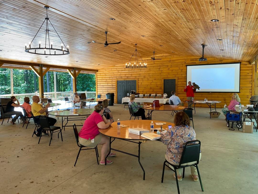 Are you looking for an excellent place for a “socially distant” meeting?  Toad Hall in Sylvan Heights Bird Park is perfect.  Meet together and stay apart and outside.  Try their new caterer Duck Landing Cafe at Sylvan Heights.  Best barbecue we have had in a long time!

Book today by calling Karen Parker at 252-826-3186.