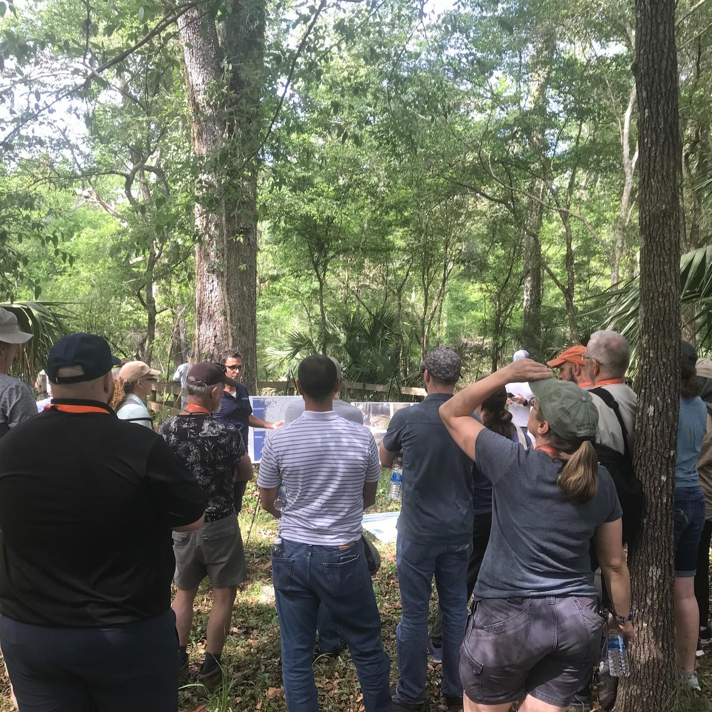 On Friday Peck Sink preserve was one site visited by the Sinkhole Conference. This multidisciplinary conference focused on sinkholes and the engineering and environmental impacts of karst. Attendees went over the various geological and hydrological features located on the preserve. A large sinkhole where stormwater drainage from the western side of the City of Brooksville is located at the preserve. 

Thank you to the Southwest Florida Management District for their amazing presentation! 

Please be aware that Peck Sink preserve does not have developed features for public recreation, it can be accessed during daylight hours by appointment only at this time. 

#eslhernando #hernandocounty #southwestfloridawatermanagementdistrict #sinkhole #karst #watersupplymanagement