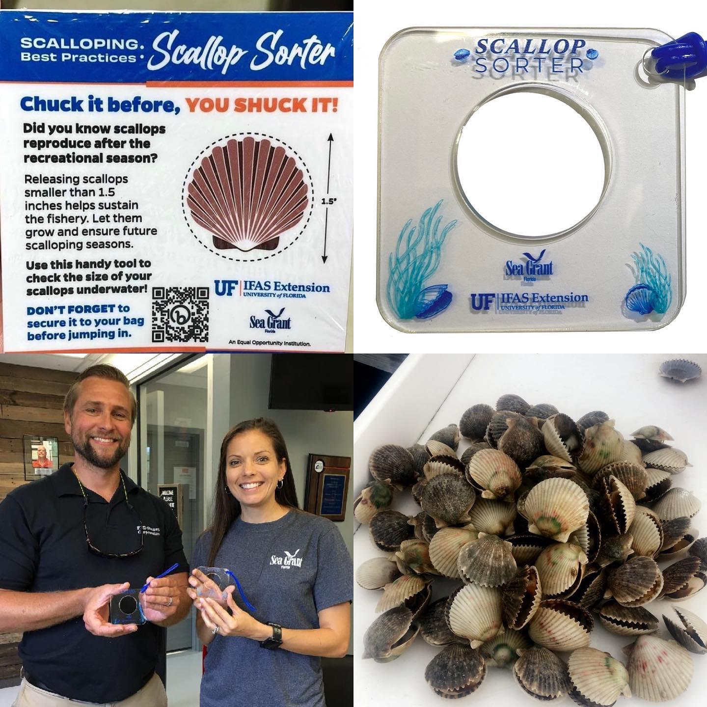 It was a pleasure collaborating on this project with Sea Grant, University of Florida Hernando County Extension and Brittany Scharf. The scallop sorter is being handed out for free at all boat ramps across the west coast and panhandle of Florida to raise awareness of the dwindling scallop population. As scallops only have a 2 year lifespan the smaller scallops need to be saved and thrown back to help replenish the population for future generations. We hope it gets the message out and everyone is made aware. Please do your part! #florida #water #scallop #scalloping #scallops #scallopingseason #fwc #madeinusa