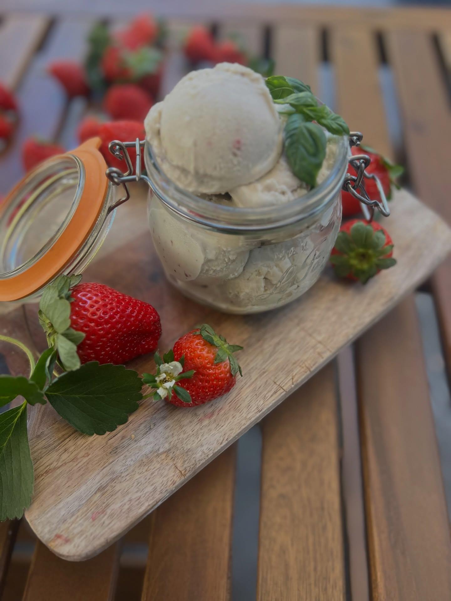 🍓✨ Guess what’s back? Our beloved Strawberry Basil Ice Cream! Dive into a scoop that bursts with the juicy sweetness of ripe strawberries, capturing summer’s essence, perfectly balanced by the aromatic twist of fresh basil. 

The peppery, herbaceous notes of basil create a delightful contrast with the tangy zing of strawberries, making this flavor experience both vibrant and refreshing. Treat yourself to this unique delight and experience the magic of strawberry basil for a limited time at our Brooksville shop!🍦💚 #StrawberryBasilIceCream #FlavorAdventure #brooksvillefl #hernandocounty #buylocal