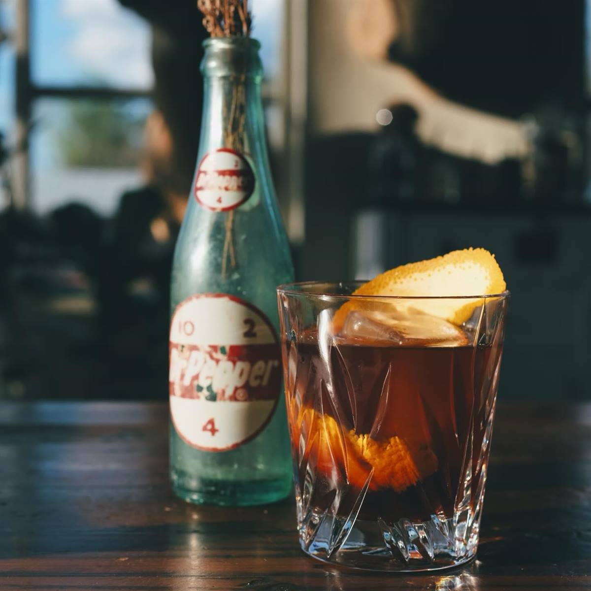 NEW BOI: 
- Cold Brew Old fashioned -

-Cold brew 
-simple sizzurp
-aromatic bitters 
-orange oil

You can drink 420 of these and not get a DUI. 
But you will go fast
