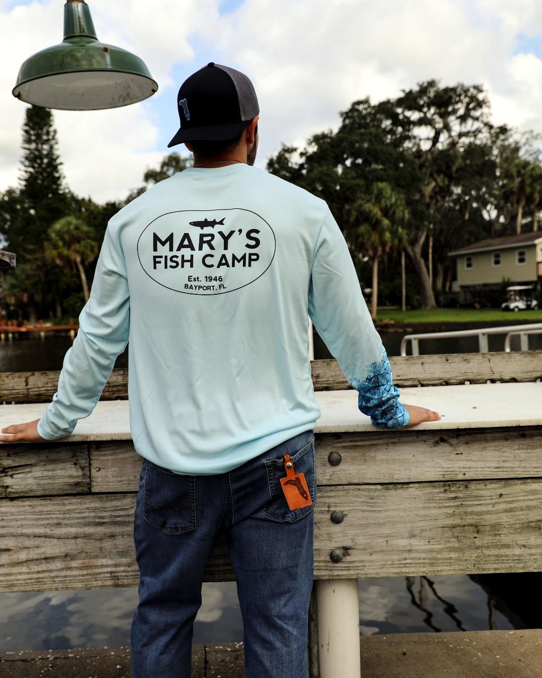 Mary’s Fish Camp isn’t just a place—it’s a vibe, y’all. 🎣☀️ Show your love for Mary's with our iconic gear. Perfect for fishing trips, lazy weekends, or just hanging out in style. 🐟

📸 Stop in, grab yours today, and tag us rocking your Mary’s gear! #MarysFishCamp