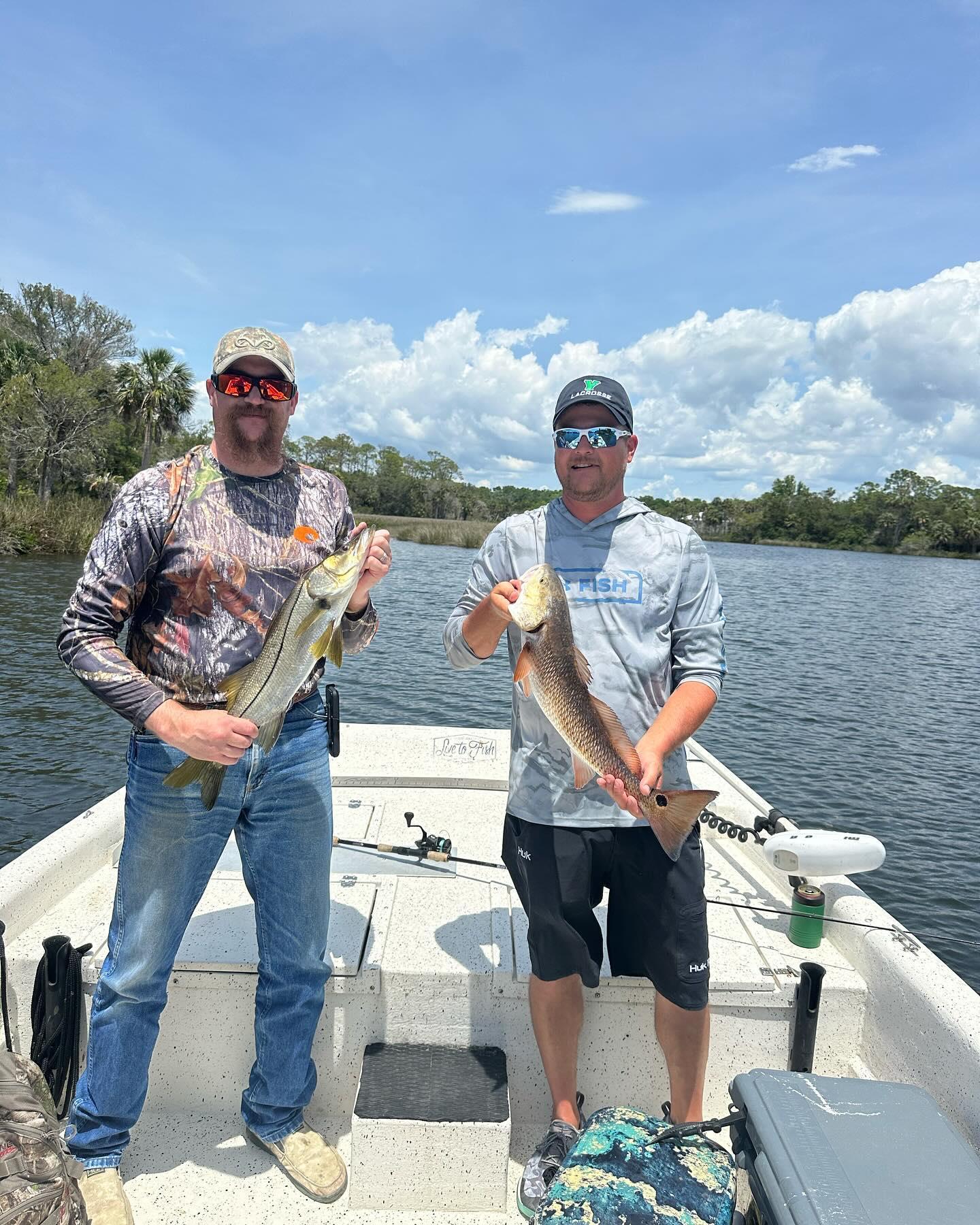 Cobia are starting to show up and the reds,snook and trout have been biting as well! To book check out our website or shoot us a dm #florida #southernslam #redfish #snook #cobia #fyp