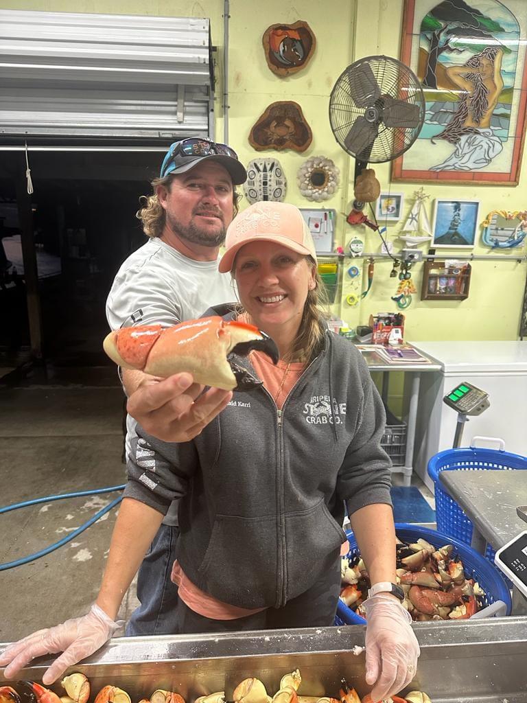 Aripeka Stone Crab Company 
Has Fresh Off The Boat, Yesterday's Catch!