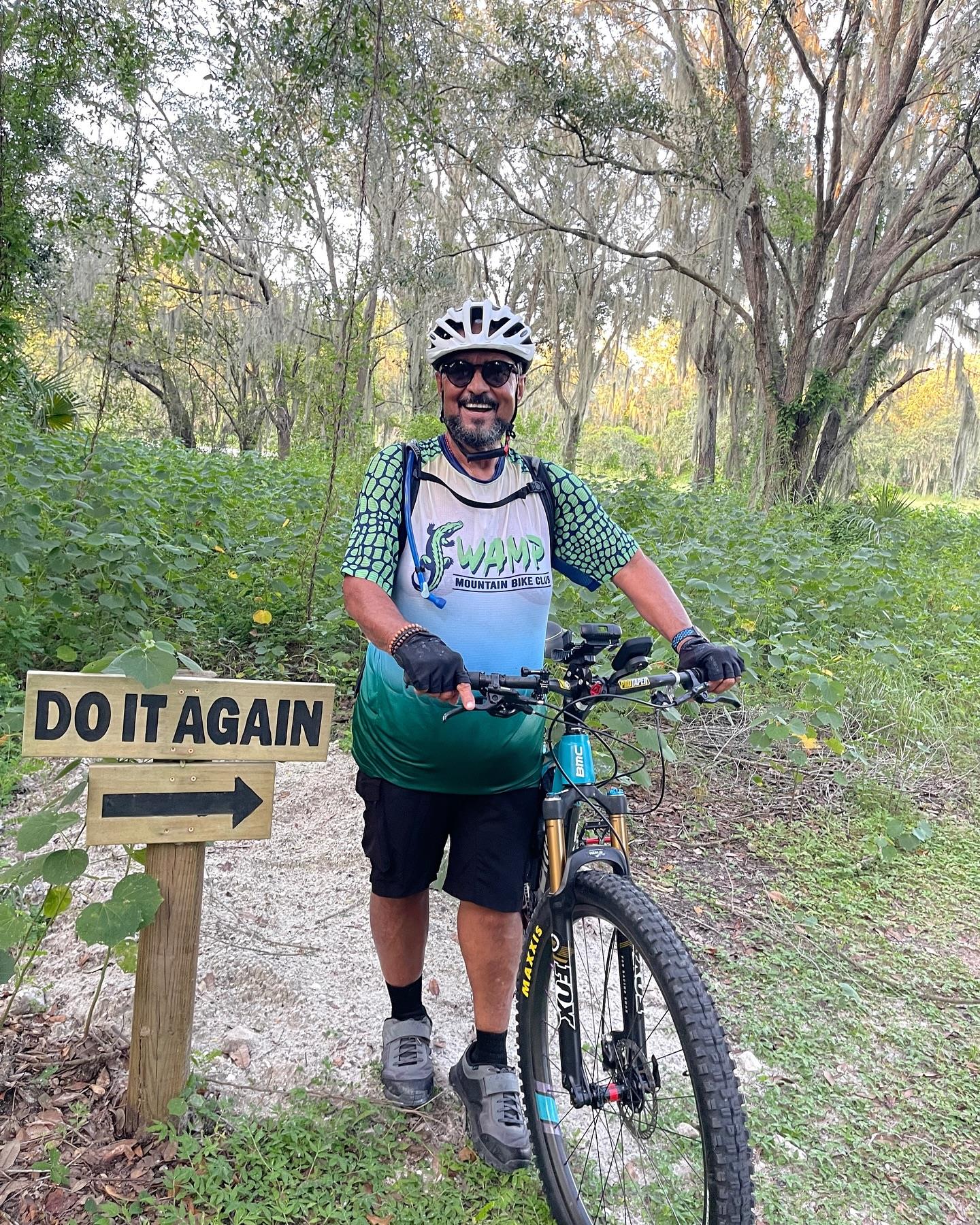 Do it again?! Great advice! 👍️ If you’re looking to ride this weekend, we’ve got one for ya! ⁠
⁠
This Sunday, May 24th, join us for a Show and Go Ride at Balm Boyette! 🚴‍♂️ We’ll roll out from the main trailhead at 9:00 AM. Helmets required! ⁠
⁠
We’d also love to give a big thanks to our sponsors for keeping the trails rolling and rides like this possible. We appreciate you! Click to the last image for our sponsor line up! 💚⁠
⁠
#SwampMTB