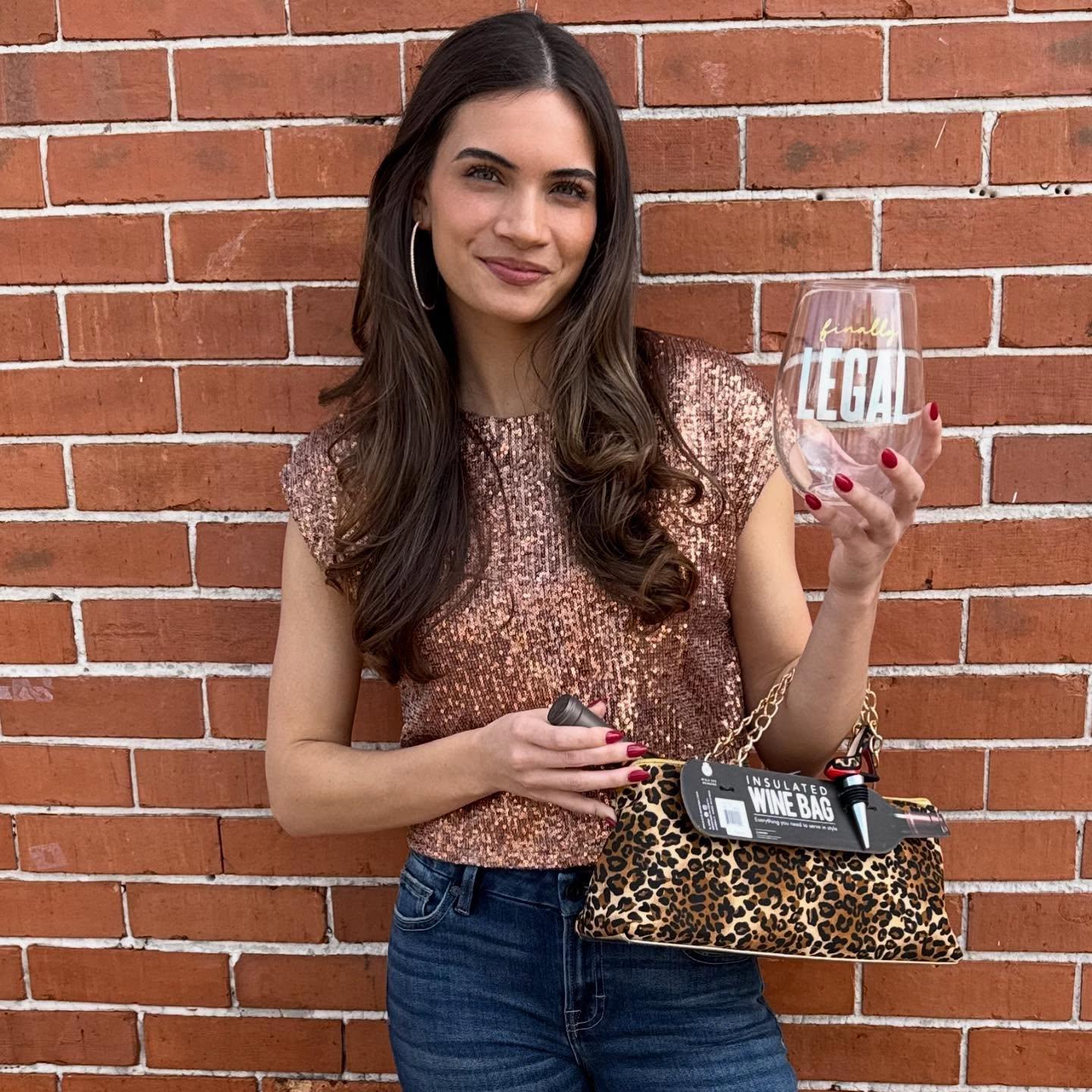 Hey ladies, do you need a gift for someone turning 21 or need a cute bestie gift? Then our “finally legal” cup and/or our insulated wine tote are just what you need!  Shop today 10-530! #turning21 #hostessgift #girlfriendgifts #bestboutique #boutiqueshopping #pearlporchboutique #brooksvillefl