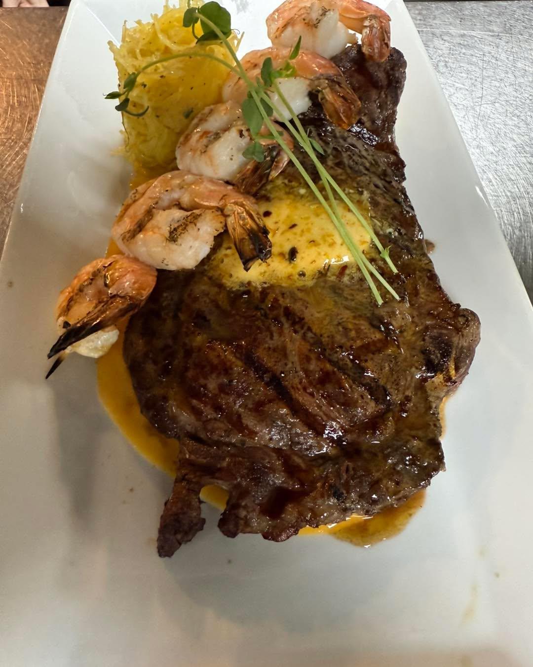 Brian’s Place Hernando Beach 🏝️ 
🎄16 ounce bone in ribeye surf and turf this week ‼️