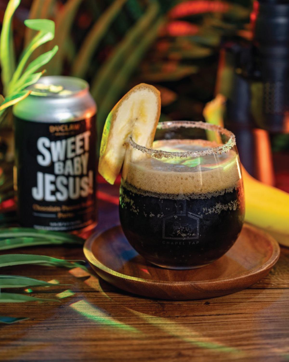 🌴 At Chapel Tap, a mischievous monkey from lush forest canopies has mixed up the *Church Monkey*. This WILD Sweet Baby Jesus Chocolate/Peanut Butter Porter, with banana essence and a cocoa/banana rim, is a bold treat fit for a primate’s bar swing! 🐒

 Sip this boozy delight and vote for the Best CoolCraft Summer Beverage. Vote once daily per drink with your email at coolcrafttrail.com/summer! Who’s ready to join the jungle party? 🍺

📍 @chapeltap 

#CoolCraftSummer #CoolCraftTrail #WestVolusia #ChurchMonkey #MonkeyMadness