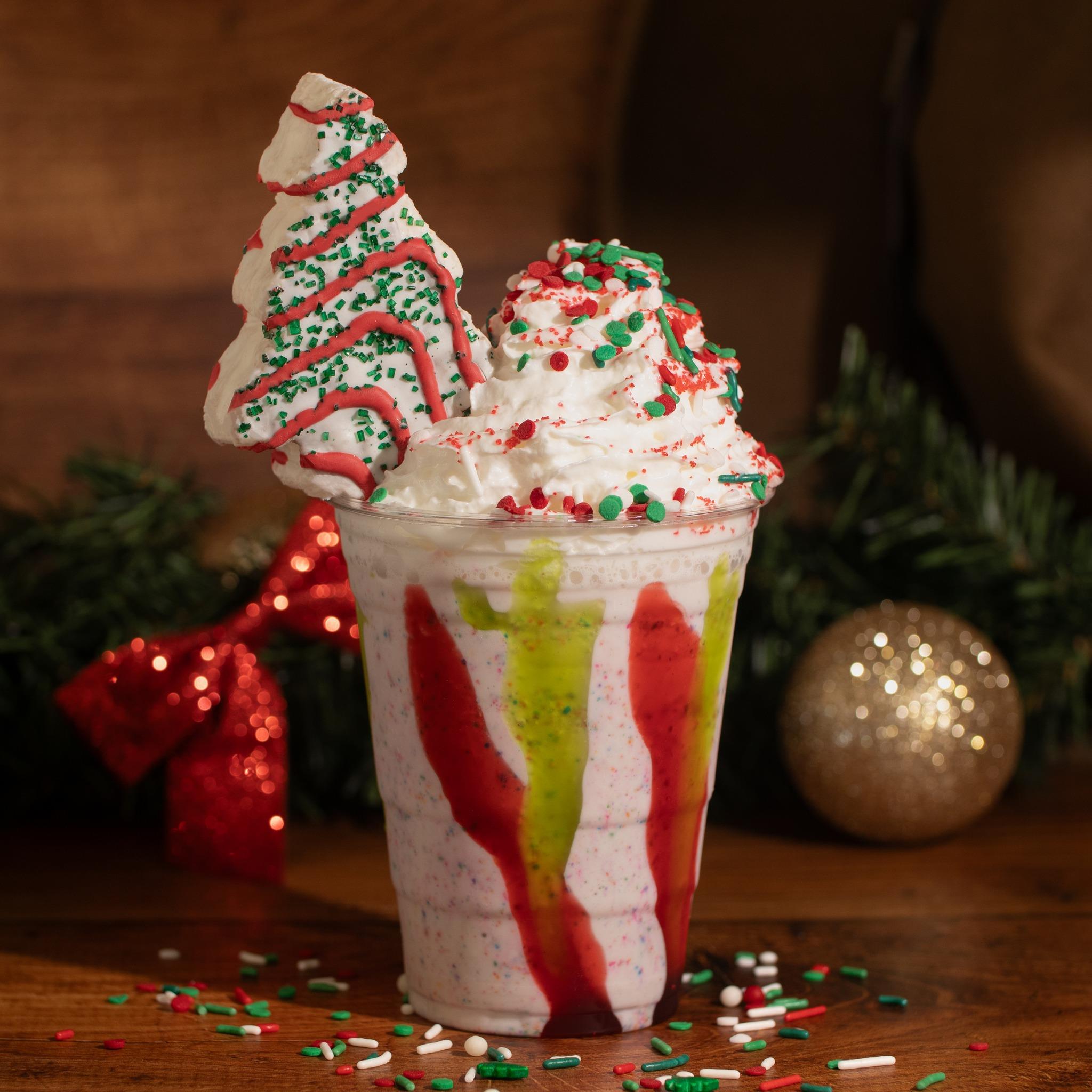 Ho Ho Merry Christmas, Pardner! Celebrate the holiday season with Berryville's Christmas Tree Shake!

Your cup becomes the canvas for holiday joy with sweet cake ice cream, blue frosting swirls, and festive confetti sprinkles. Topped off with a mountain of whipped cream and a Little Debbie Christmas tree, this shake is the perfect tree-decorating companion. 🎄🍦✨ 

📸: @stephkingeryphotography 
🎅🏻: coolcrafttrail.com/christmas

#CoolCraftChristmas #SippinWithSheriffSanta