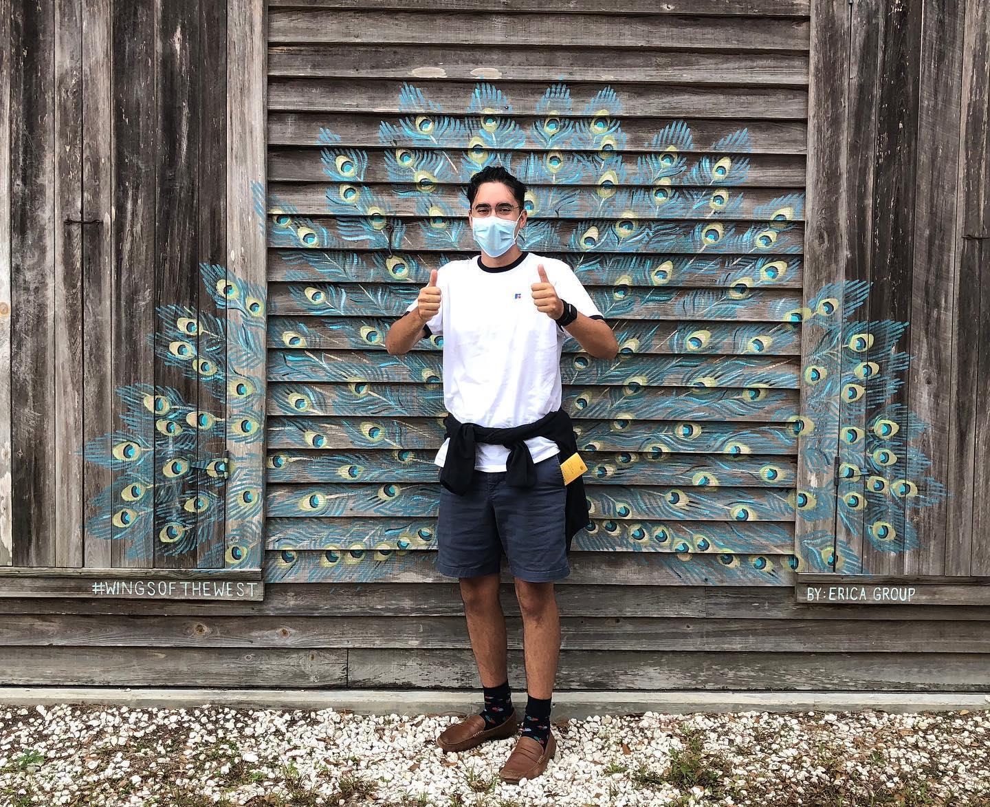 Another #wingsofthewest stop off the list ✅

This weekend, @barbervillesettlement will be hosting “playing on the porches,” an event where 7 local musical groups will be playing on the porches throughout the settlement grounds. 
Be sure to stop by for good music and a chance to get your own photo with the peacock feathers! 🦚