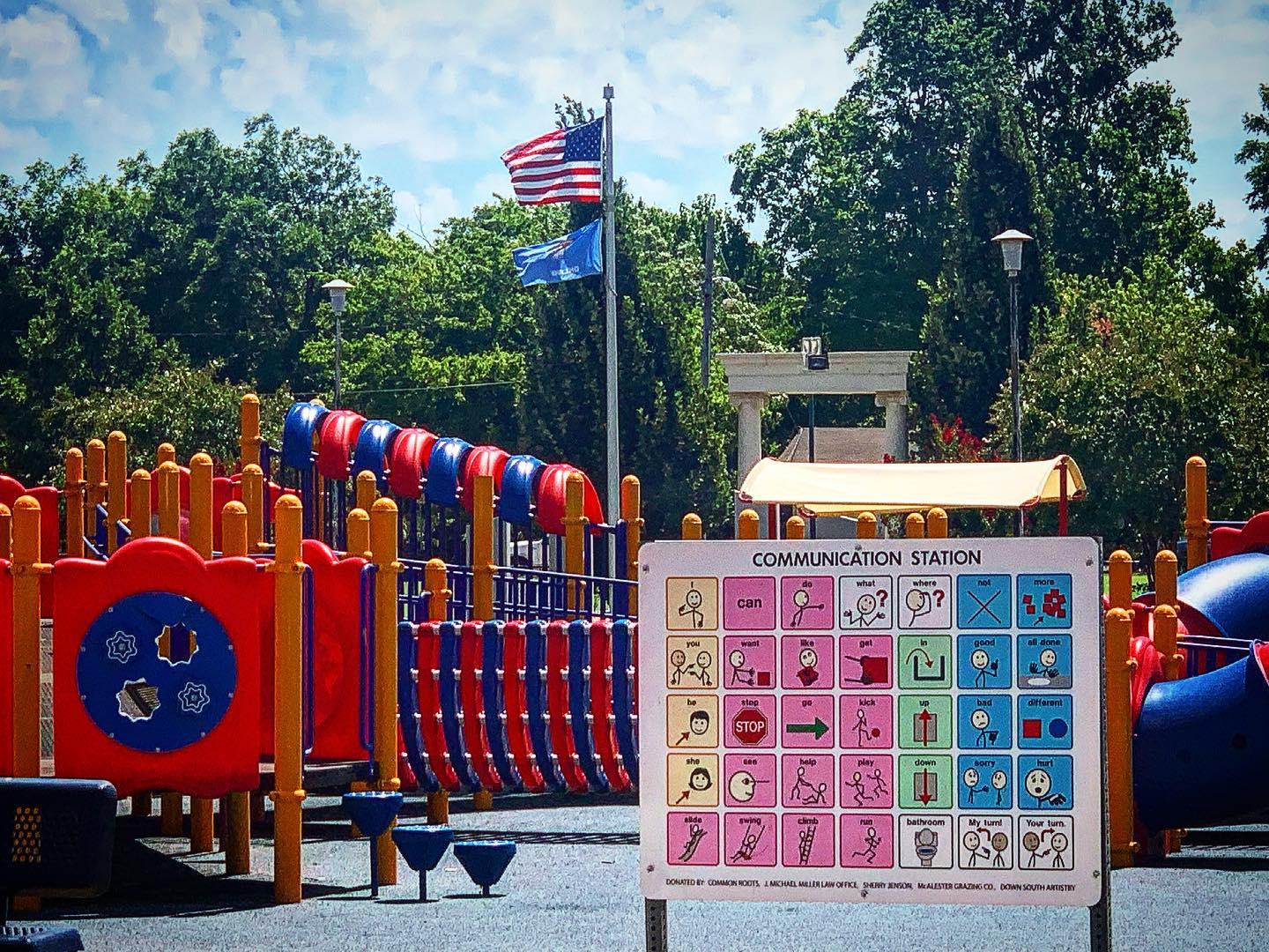 #mcalestermondays #mymcalester #parks #chadickpark #chadick #McOK #allinclusive #adaplayground #nonverbalcommunication #nonverbalautismawareness #nonverbalautism #nonverbal #freeplay #travel #tourism #visitmcalester #exploremcalester #discovermcalester #oklahoma #mcalester #mcalesterok #smalltown #bigfrontier #discoverok #travelok #fun